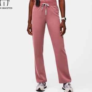 High-Waisted Mauve Livingston scrub pants